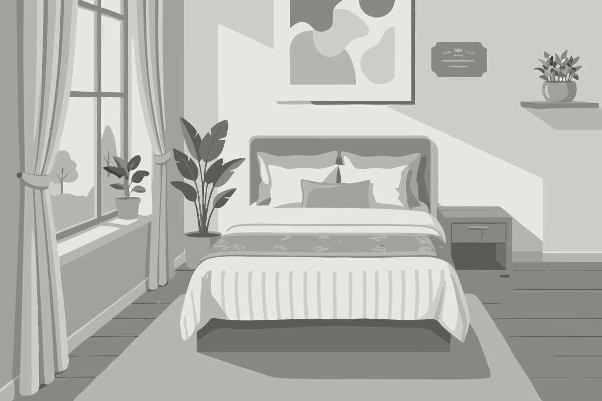 Chambre Lit Queen-Size Classique